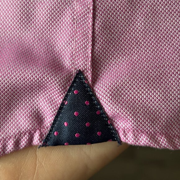 100% Cotton Impuntura Pink Dress Shirt - Men's L - Picture 4 of 4